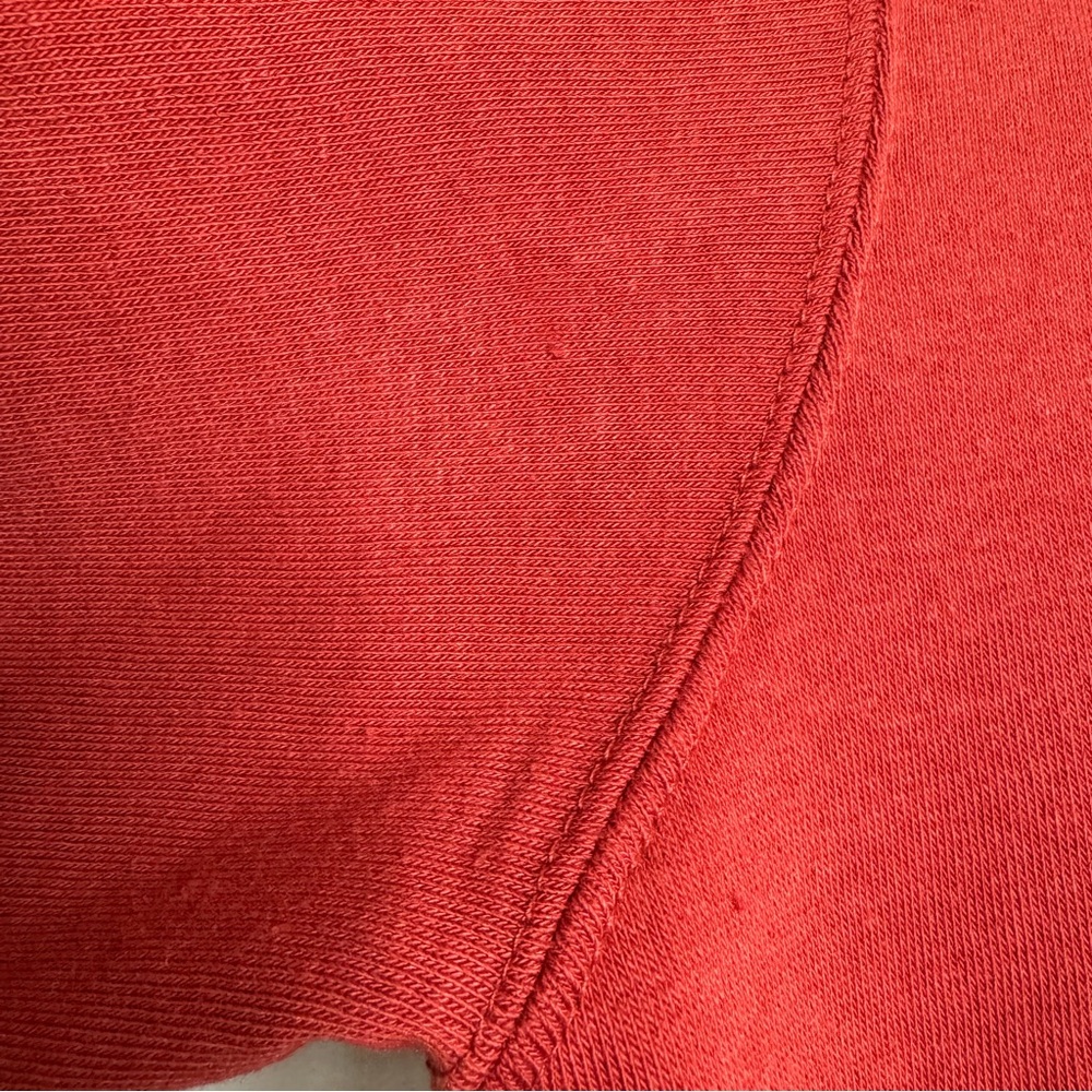 Ariat REAL Classic Arm Logo Hoodie Sweat Fleece Lined Orange Cotton Blend Medium - Picture 13 of 16